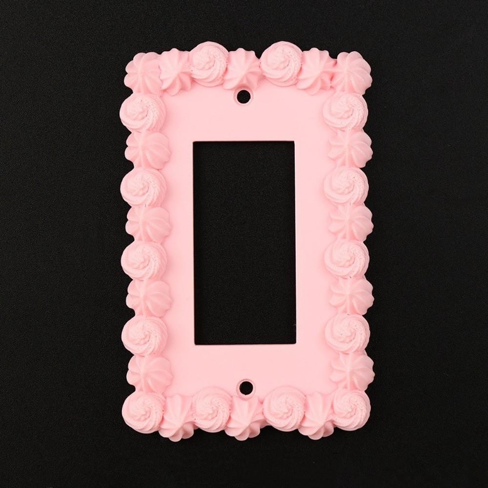 Cream Style Light Switch Cover Piping Texture Wall Plate Cover Decorative Wall Plate  Bedroom Decor