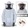 Anti Bee Clothing All Body Equipment- Professional Transparent Protective Jacket With Hooded Veil Pest control Safe Beekeeping