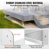 203.2x203.2mm Post Base, 4Pcs Stainless Steel Adjustable Post Anchor Bracket(Internal 198 x 185), Adjustable Post Base for Pavilion Deck Porch
