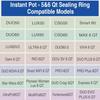 3 Pack Sealing Ring 6 Qt for tant Pot Sealing Rings Replacement for 5/6Qt tant Pot Seal, With 3 Float Valve Caps, Food-grade Silicone tapot Gasket