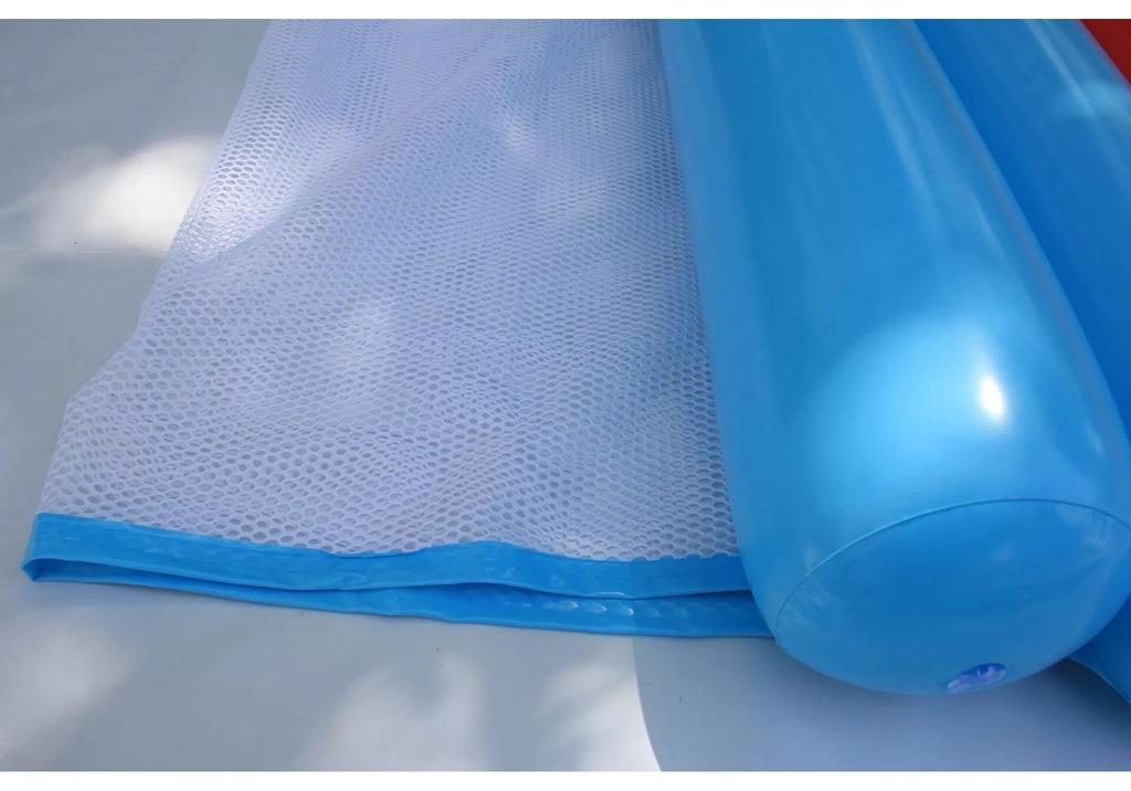 Inflatable Floating Pool Raft Lounger - Foldable Swimming Ring Bed