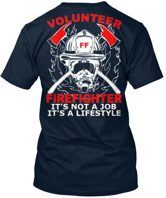Volunteer Firefighter Tee T-Shirt Made in the USA Size S to 5XL Unisex T-Shirt XXXXL