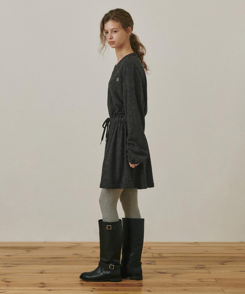 Belloel Banding Loose Dress Charcoal