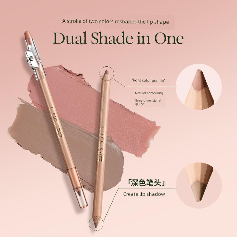 Ooo Double-Ended Lip Liner Pencil 3D Out of Office Double-Ended 3D Lip Liner Pencil Y01 Nude Apricot Soft Coffee Natural