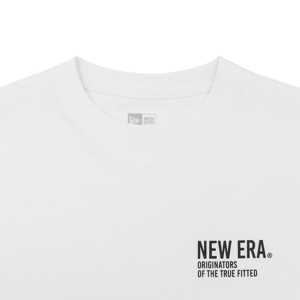 New Era Oversized White Typography T-Shirt S/S