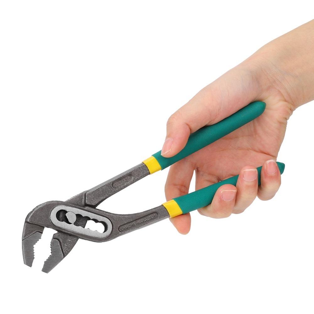 Industrial Grade Adjustable Water Pump Pliers V-Shaped Jaws Arc-Joint Pliers Plumbing Pliers Screw 8 inches