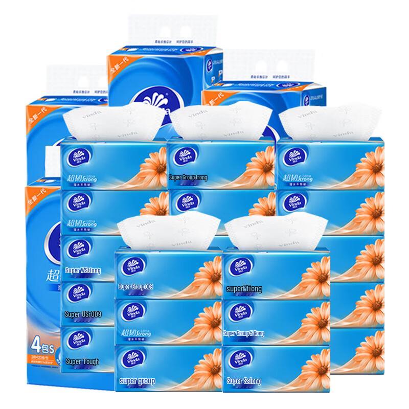Vinda Ultra-Tough 3-Ply Facial Tissues - 44 Soft Packs