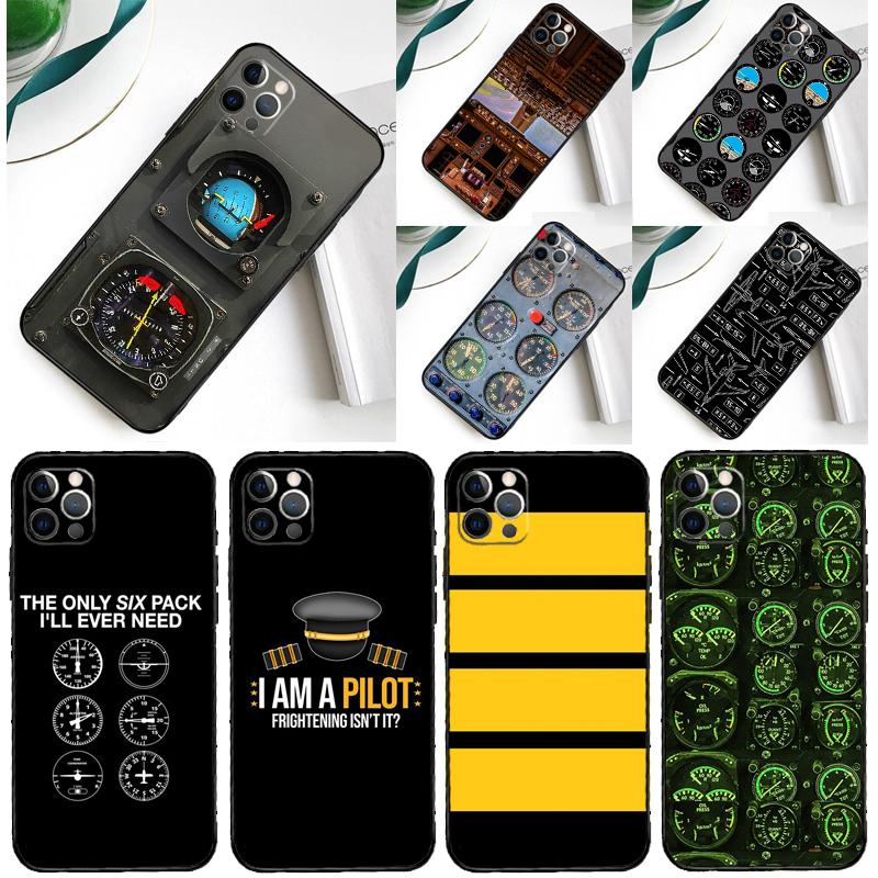 Luftfahrt Flugzeug Pilot Cockpit Hülle Für iPhone 16 15 13 12 11 14 Pro Max Mini Hülle Für iPhone 16 Plus XS Max XR X Handyhülle
