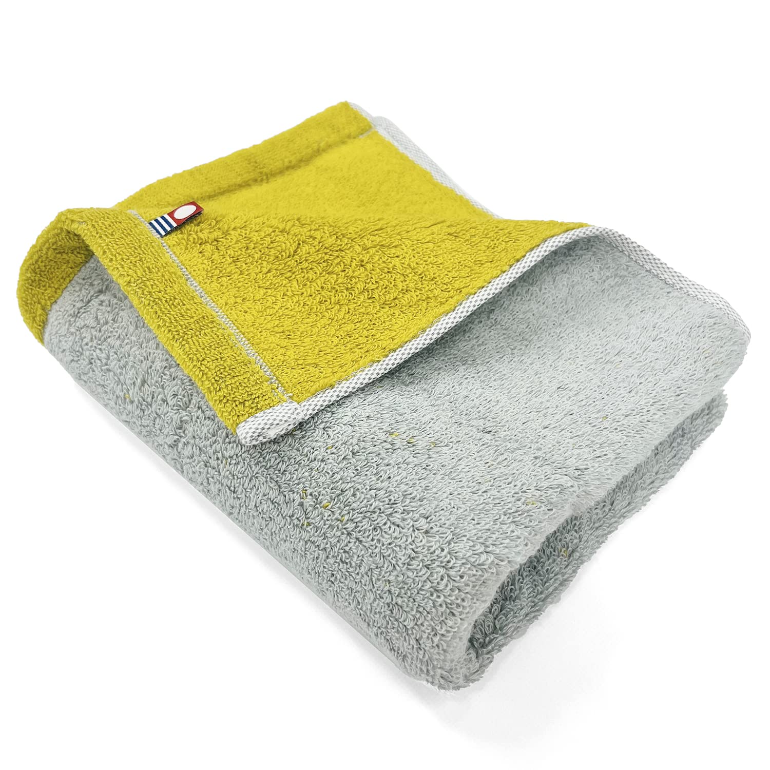 

DAILY PRAIRIE Полотенце Имабари Большое банное полотенце Большое хлопковое двустороннее 70 x 130 см (Мимоза/Серый)