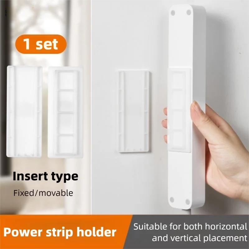 Wandmontierter Steckdosenleistenhalter Selbstklebender Schreibtisch-Steckdosenfixierer Fixierer Steckersteckdose Kabeldraht-Organizer-Ständer