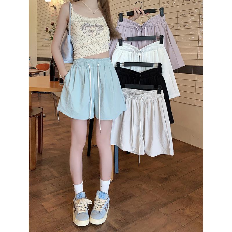 Plus Size Women's High Waist Loose Summer Shorts - American Style Slimming Wide Leg Pants