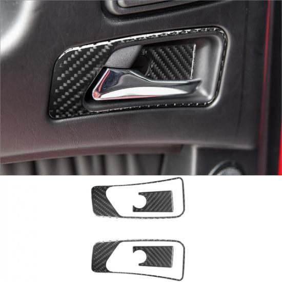 4Pcs Carbon Fiber Rear Door Handle Cover Trim For Mercedes-Benz G-Class W463