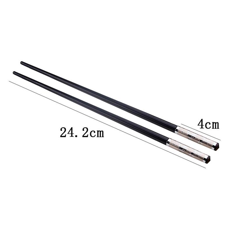 Chinesische Essstäbchen im goldenen Drachenstil Luxuslegierung Sushi-Essstäbchen Heim-Essstäbchen Sushi-Stäbchen Geschirr 1 Paar Chinesische Essstäbchen