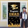 180x90cm Graduates Theme Background Black Gold Happy Graduation Banner  School Party Decor