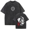 Washed Vintage Anime Hellsing Abraham Van Helsing Vampire Alucard Merch Tshirts Mens Women Manga Oversized T Shirts Streetwear