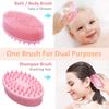 Exfoliating Silicone Body Scrubber for Shower, 2 In 1 Silicone Bath and Shampoo Brush for Gentle Scrub Skin Exfoliation