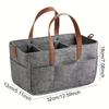 Large Baby Felt Storage Nursery Organizer Basket Infant Diaper Bag with Handle Caddy Changing Nappy Kids Storage Carrier