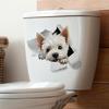Cartoon Cat Toilet Sticker Bathroom and Bathroom Beautification Decoration Toilet Lid Waterproof 3D Self-Adhesive Sticker