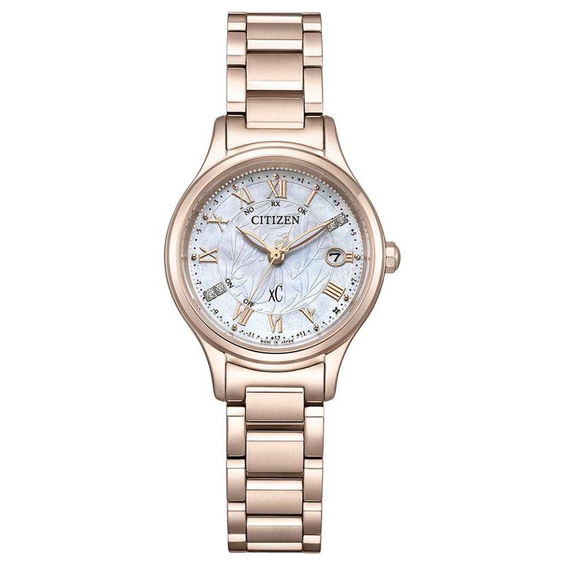 CITIZEN xC series 50 meters waterproof casual solar Quartz super titanium strap 27mm women s watch white dial ES9498-51D синий