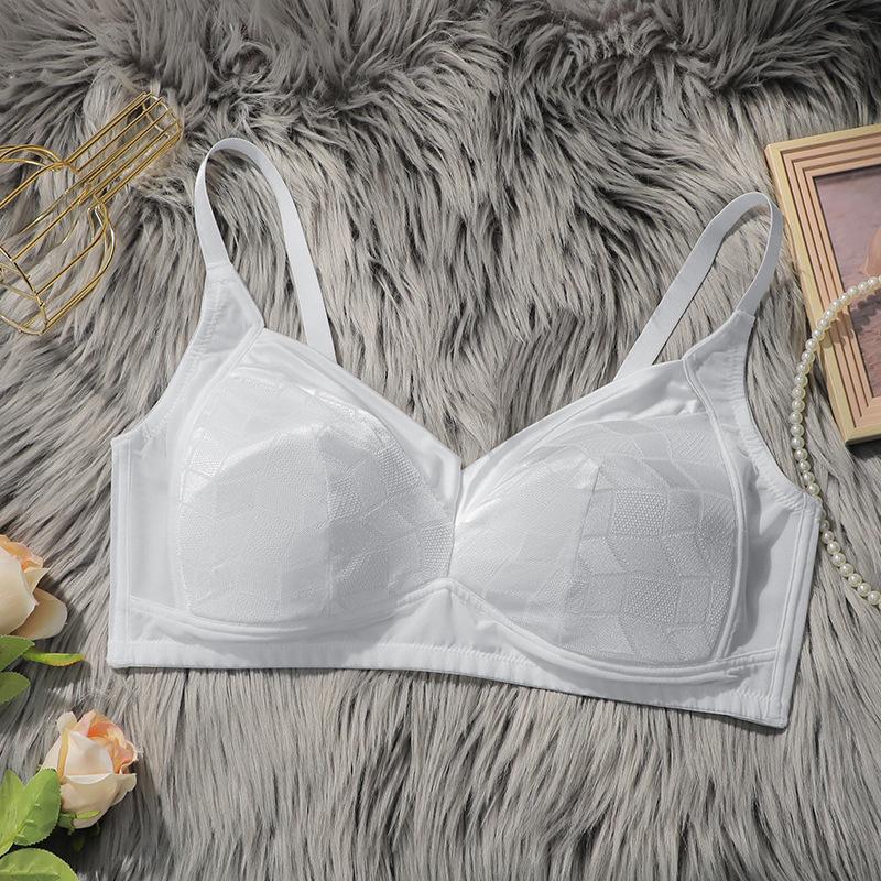 Plus Size Women's Lace Underwear, Sexy and Beautiful Back, No Steel Ring, Thin Bra with Side Breasts