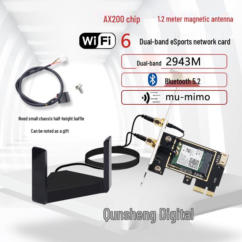 AX200 Wi-Fi 6 Dual-Band Bluetooth 5.2 PCI-E Netzwerkkarte