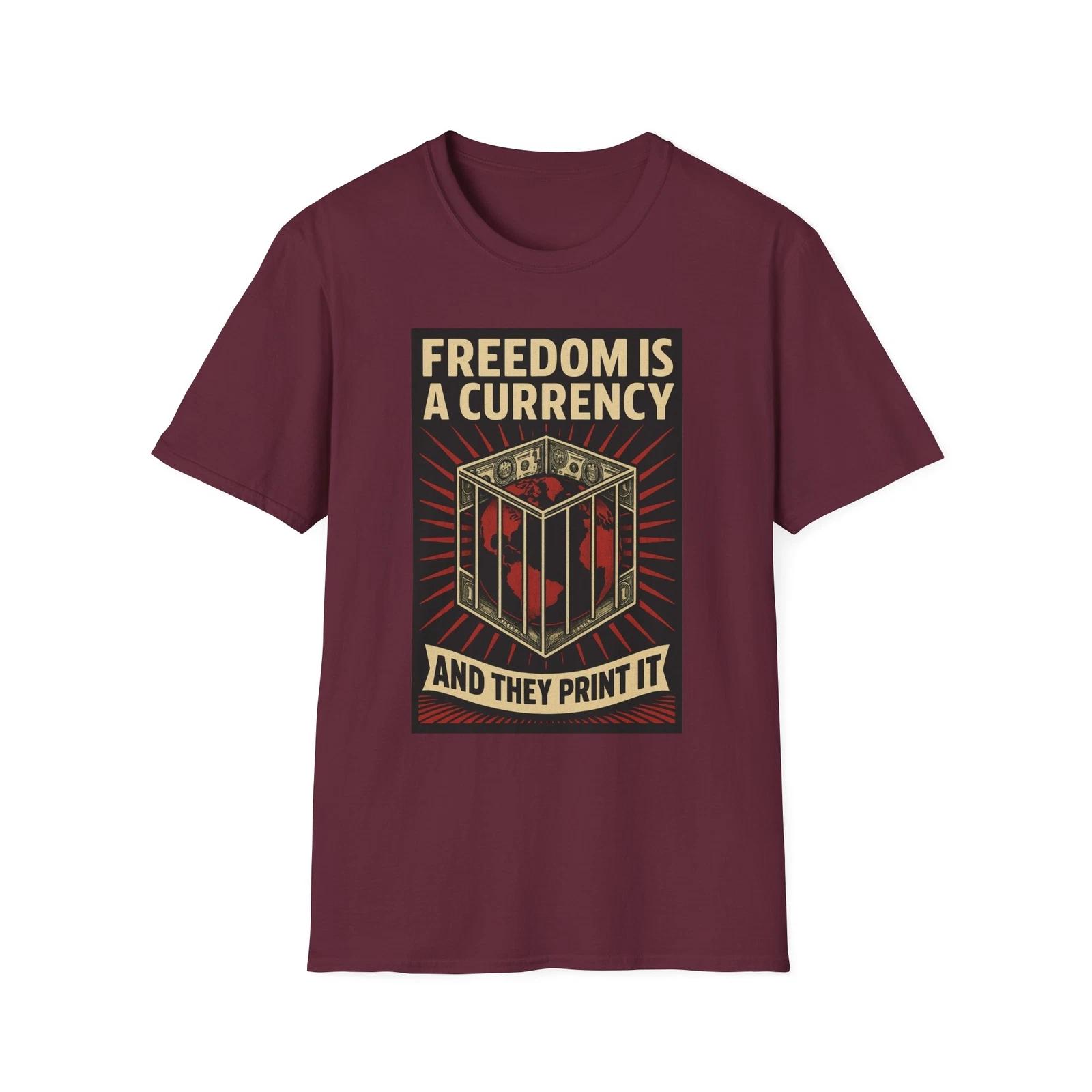 Freedom Is Currency Shirt, America First Anti-Globalist Tee, Patriotic Tee M