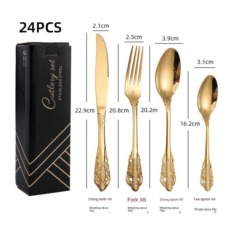 HANYANG vesela din oțel inoxidabil pentru hotel de familie consumabile set cuțit pentru friptură, furculiță și lingură vesela în stil occidental