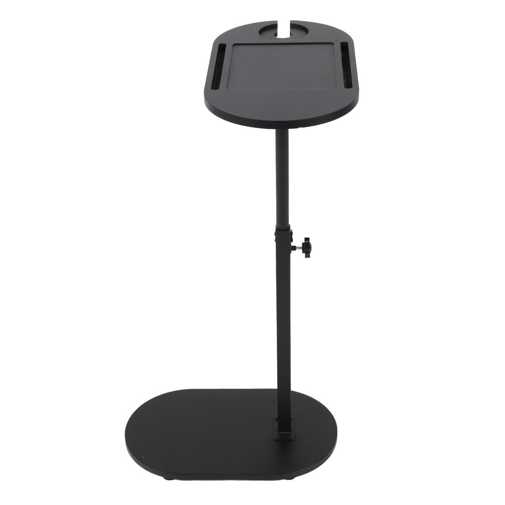 C Shaped Side Table Adjustable Height Versatile 360 Degree Rotation Wooden C Shaped Coffee Table
