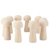 10pcs Mushroom Decor Cute Shape DIY Paintable Small Wooden Crafts for Preschoolers Kid