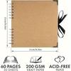 Bstorify Scrapbook Album 30 Sheets, Thick 200gsm Kraft Paper, Photo Album Scrapbook, Memory Book - Ideal for Your Scrapbooking Albums Art