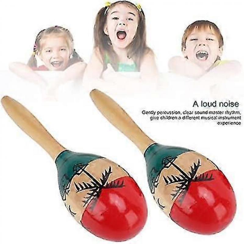 Rattles Shaker Seaside Scene Painting Smooth Edge Clear Sound Mellow Ergonomic Design Hand Percussion Instrument For Kids Early Education