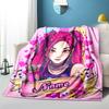 1PC Custom Name Pink Hair Hearts flannel blanket versatile, all-season throw suitable for the living room, bedroom, camping, travel, and gift