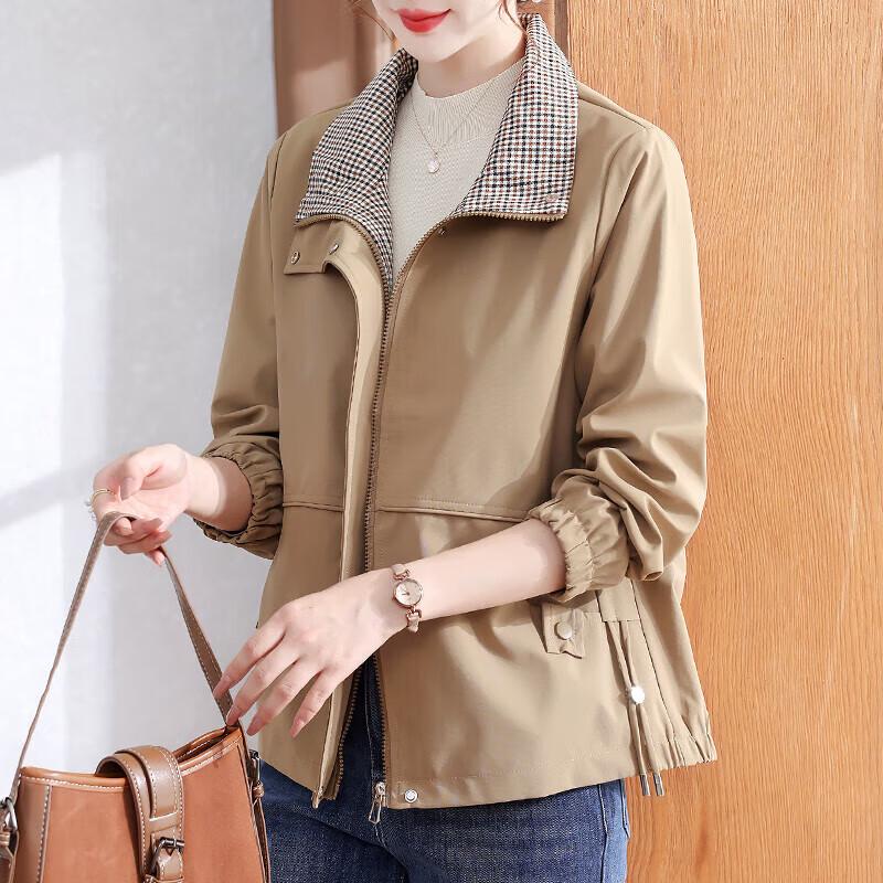 

Xuexi Women s Short Spring Autumn Lapel Trench Coat 4XL