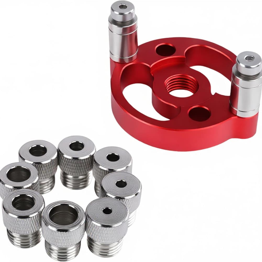 DIY Woodworking 3mm-10mm Drill Alignment Jig Woodworking Drill Bushing Kit Anodized Aluminum Precision Center Lines