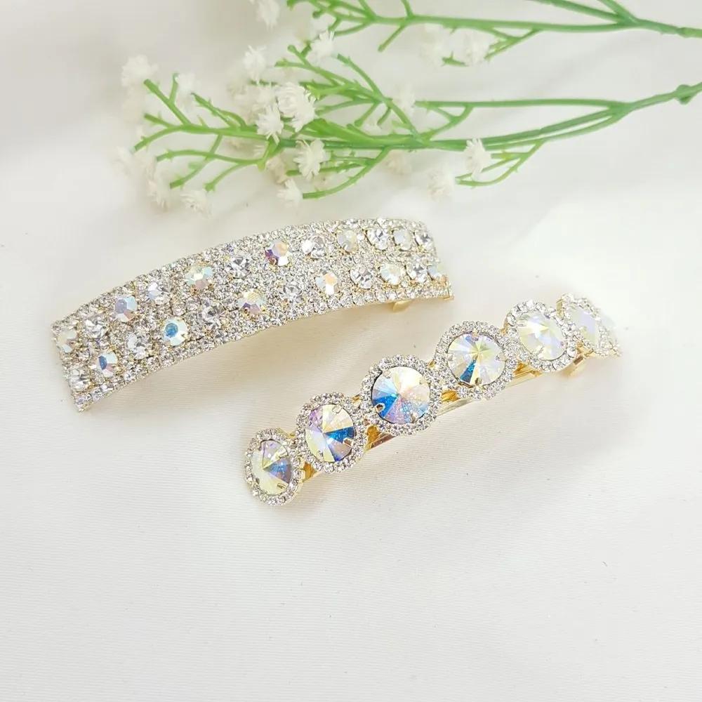 Large Cubic Point Hairpin Hair Clip Automatic Pin 1