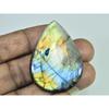 79Cts. Natural Purple Flash Labradorite Pear Cabochon Gemstone 32X46X06MM B-316