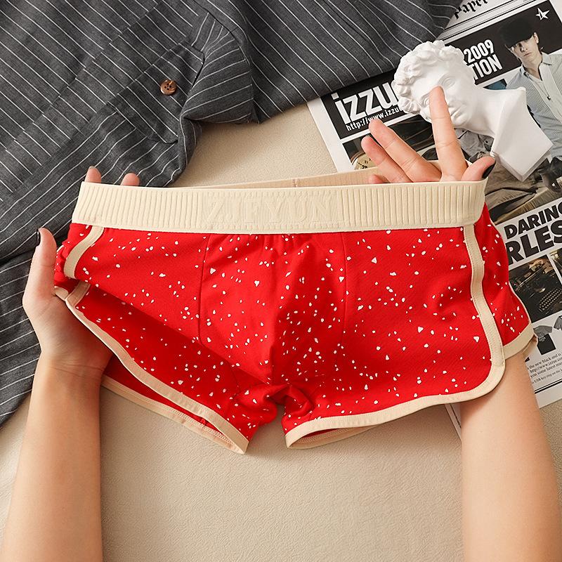 4pcs Trendy Men's Underwear Loose and Comfortable Men's Boxers Teenagers' Boxers Shorts Leggings Camouflage Boxer Brief