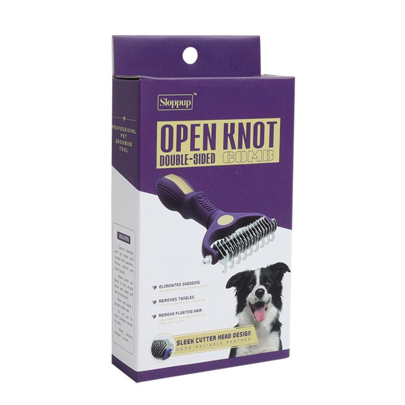 Pet Detangling Comb for Dogs & Cats - Grooming Tool to Remove Loose Hair and Detangle Fur.