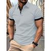 Men's Polo Shirt Short Sleeve Casual Slim Fit Color Blocking T-shirts England Style Streetwear Polos Men's Tops Tees