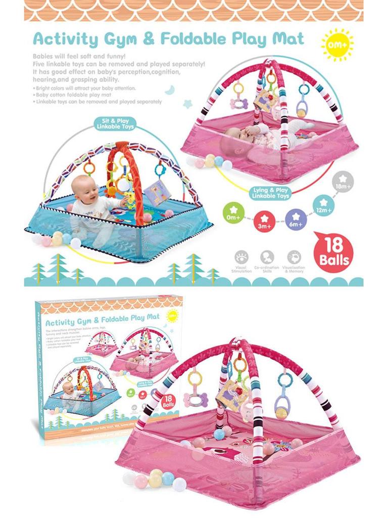 Baby Ocean Ball Fence Gym & Crawling Mat for 0-36 Months