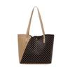 Women's Patchwork Leather Tote Bag Contrasting Color Shoulder Bag Pu Leather Women's Shopping Bag Casual Large Capacity
