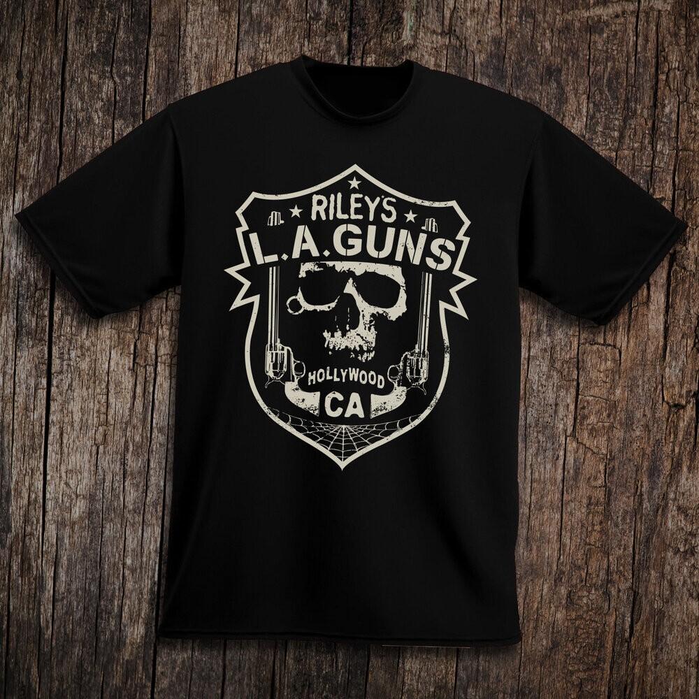 LA GUNS Группа Голливуд Калифорния Хлопок Черный Все Размеры Мужчины Женщины Рубашка Унисекс Футболка M 1940₽