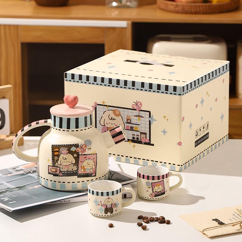 Aiqiyi WA Ceramic Cartoon Teapot & Cup Gift Set