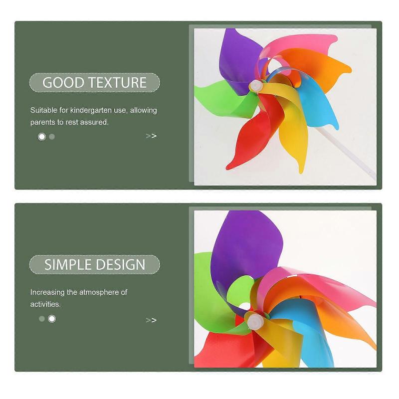 Decorative Lawn Windmill Adornments for Garden 10Pcs Outdoor Pinwheels