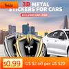 Car Sticker Tesla 1/2PC 3D Metal Car Body Stickers Custom Badges Decoration Auto Accessories For Tesla Model 3 Y X S Roadster Cy