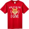 Soft Unisex Round Neck Tshirt Black Look At All The I Give Fox Everyday Unisex Teeshirt Oversized Tshirt Vintage Tshirt Unisexs Top