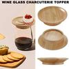 Pokrywka na kieliszek do wina Bambusowa podstawka pod wino Okrągła nakładka na kieliszek do wina Pokrywka do umieszczania deseru