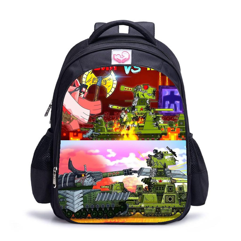 World of Tanks Schoolbag: Kids' Large Capacity Casual Backpack in Three Sizes