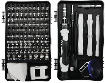 Set de șurubelnițe 135 în 1, șurubelniță din oțel aliat, Torx tip U tip Y, formă de stea, spatulă triunghiulară de dezasamblare, plus minus, pensetă cu prindere cu șurub în formă de stea