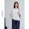VICTORIA&VERA Women's Lace-Trim Short Sleeve T-Shirt